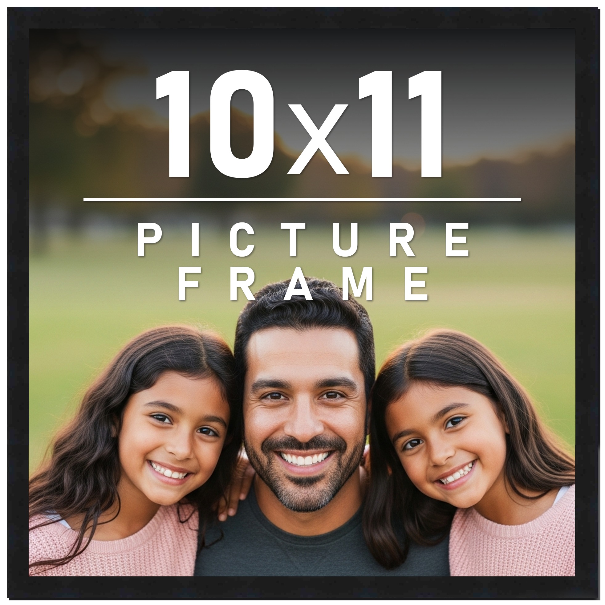 10x11 Frame Black Picture Frame Modern Photo Frame UV Acrylic, Acid Free Backer main product image