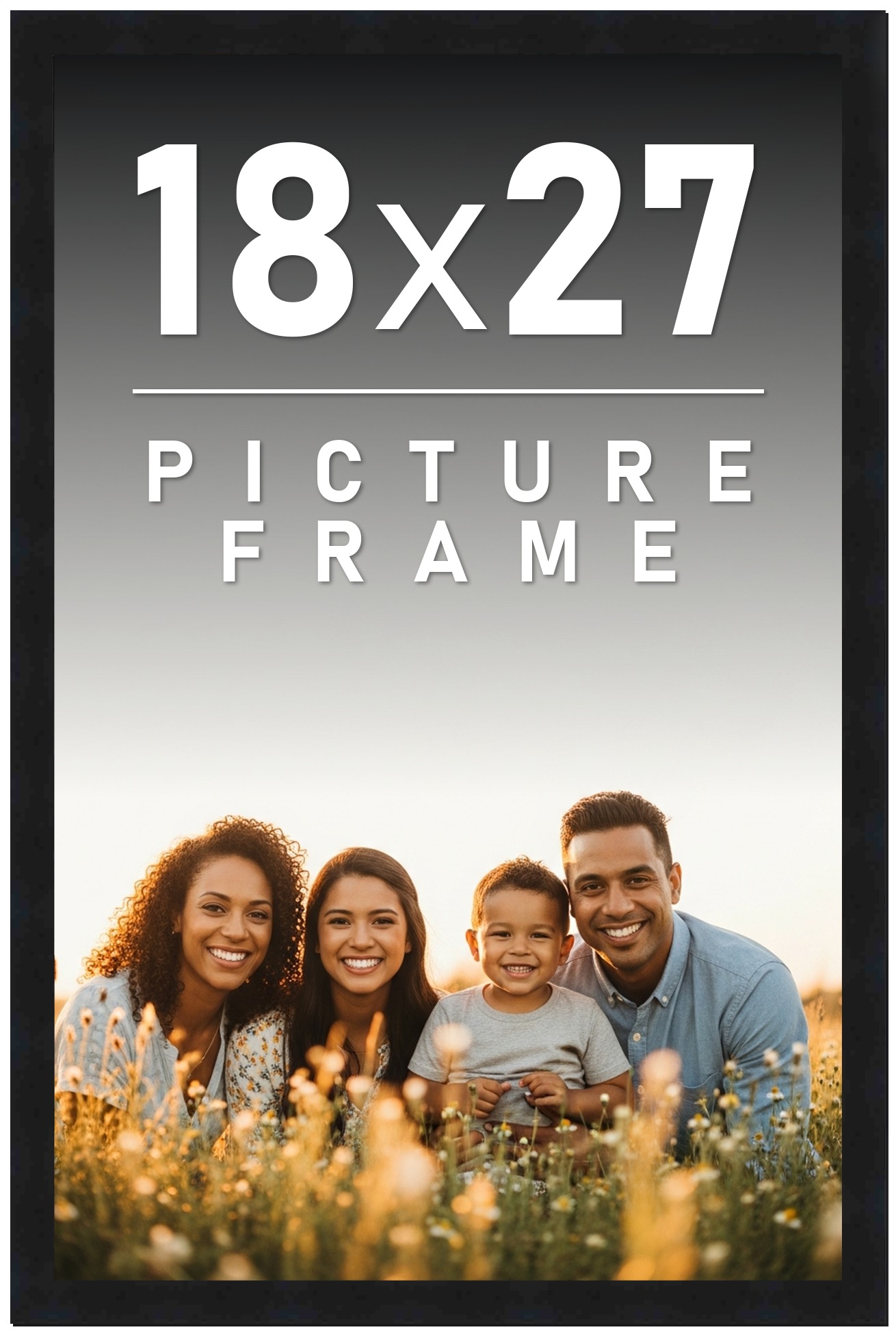 18x27 Frame Black Picture Frame Modern Photo Frame UV Acrylic